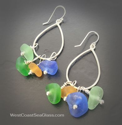 Teardrop Cluster Earrings