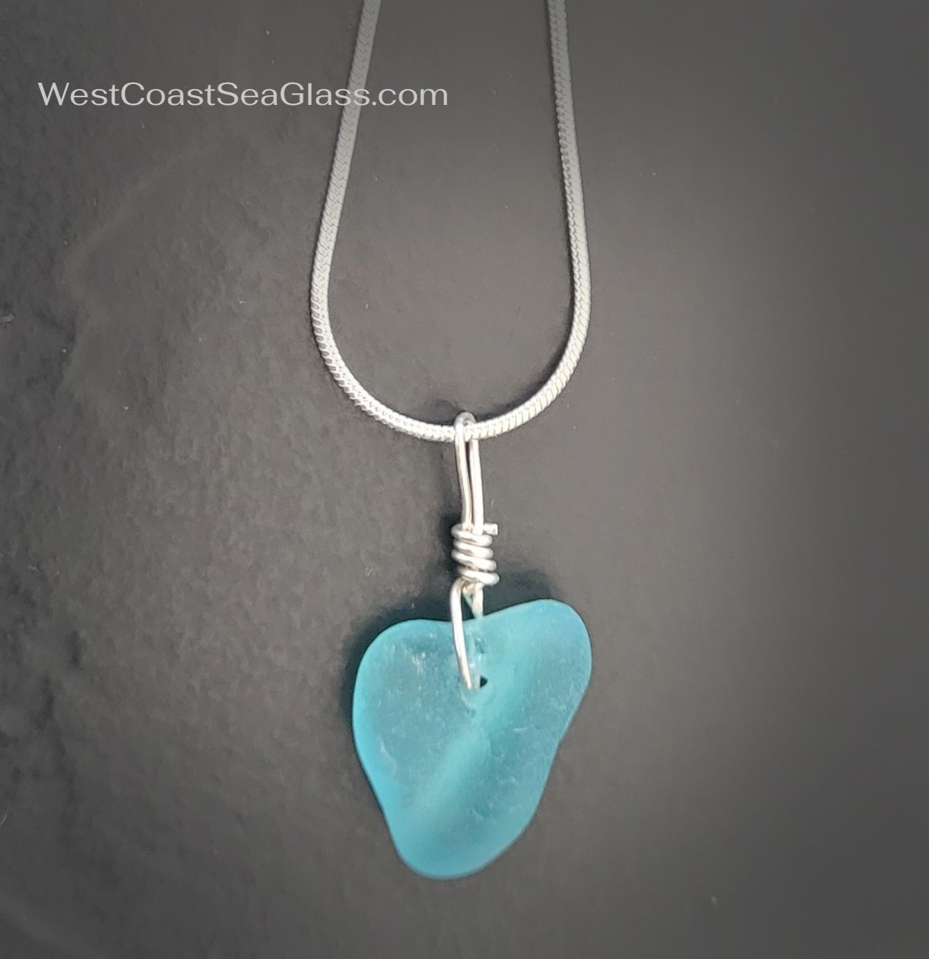 Rich Aqua Blue Mermaid's Heart