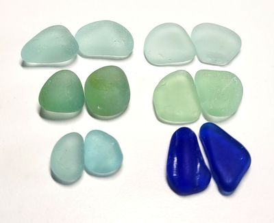 Blue, Aqua, and Green - 6  pairs