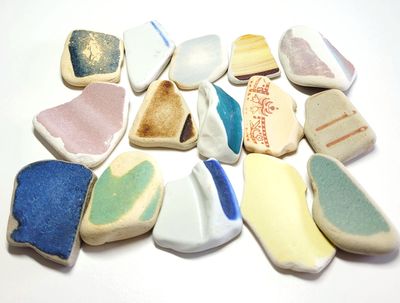 Larger Sea Pottery Relics - 15pcs