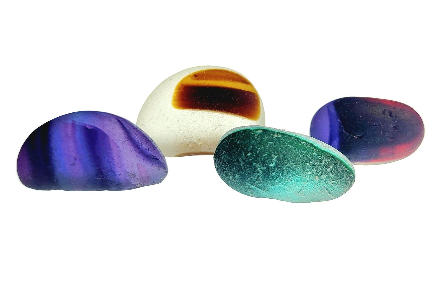 Red Sea Glass for Beach Art and Decor 10-15 pcs