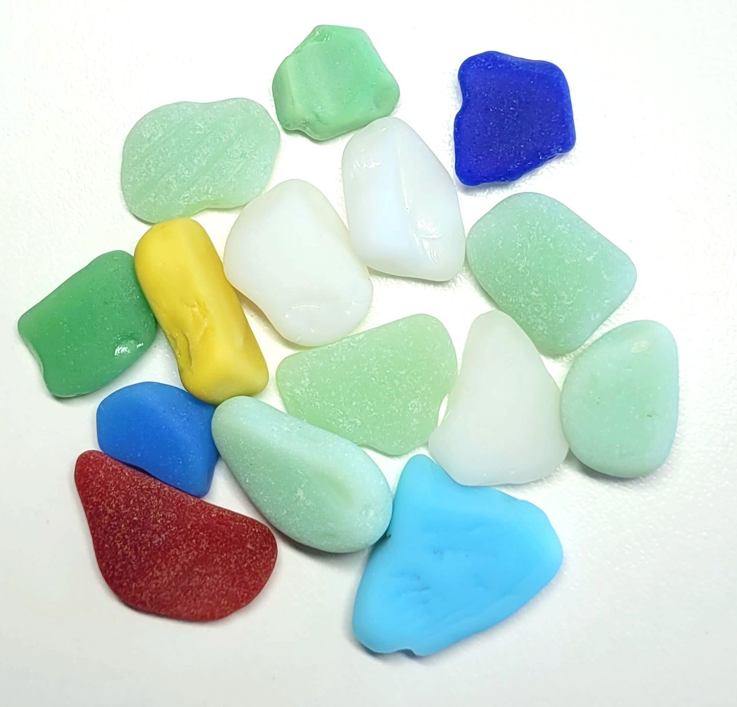 Creamy Colorful Milk Glass -15pcs