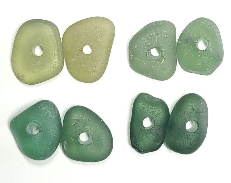 DRILLED Hues of Green - 8pcs