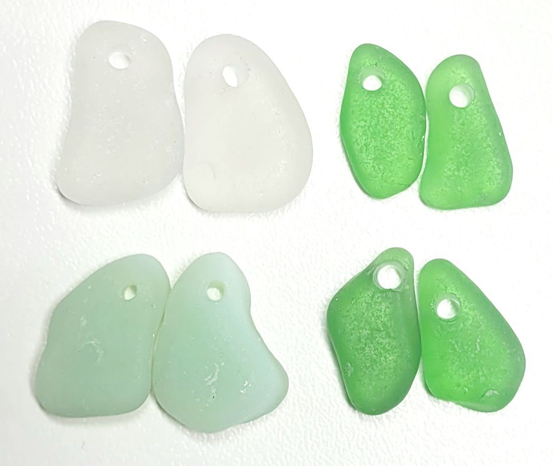 DRILLED Pastel drops - 8pcs