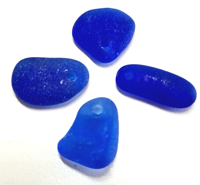 Drilled Cobalt Blues - 4pcs