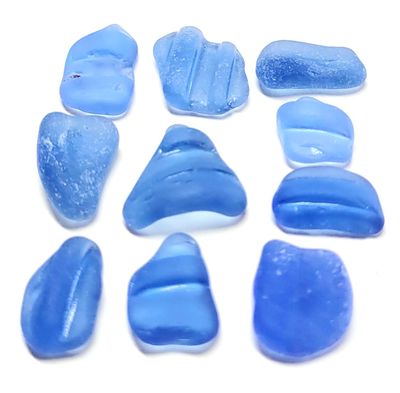 Rare Soft Blue Bottle Pieces - 10pcs