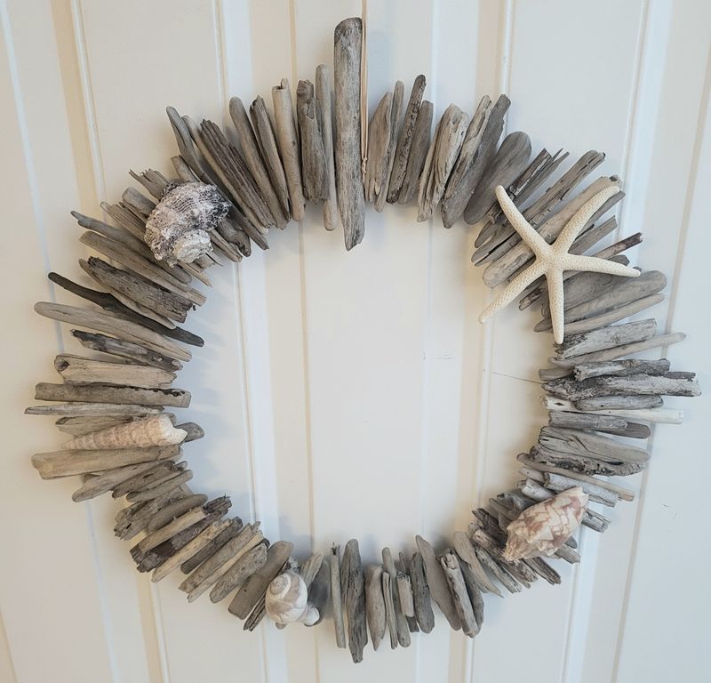 Driftwood and Seashell Wreath