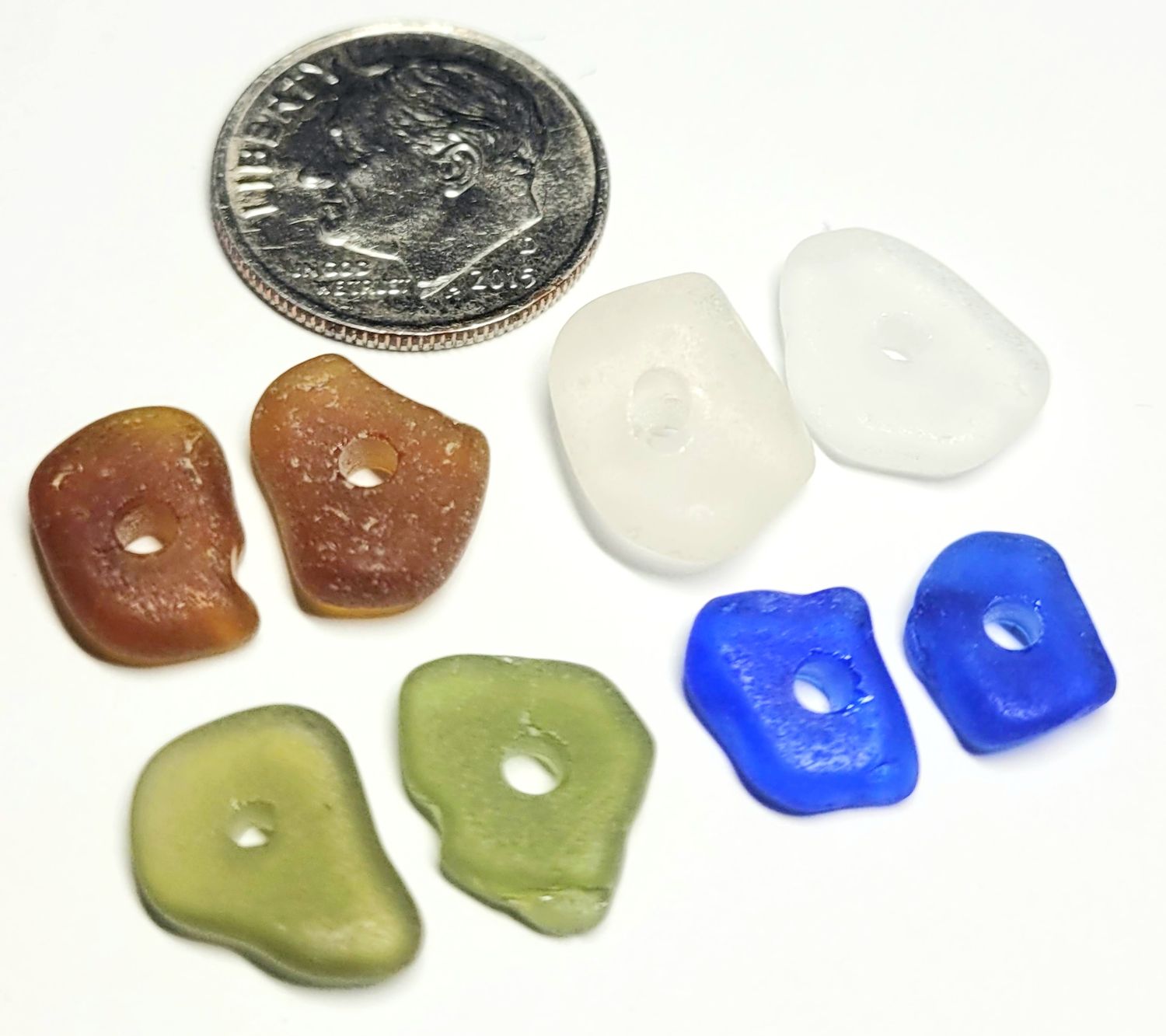 Drilled Tideline Mix - 8pcs