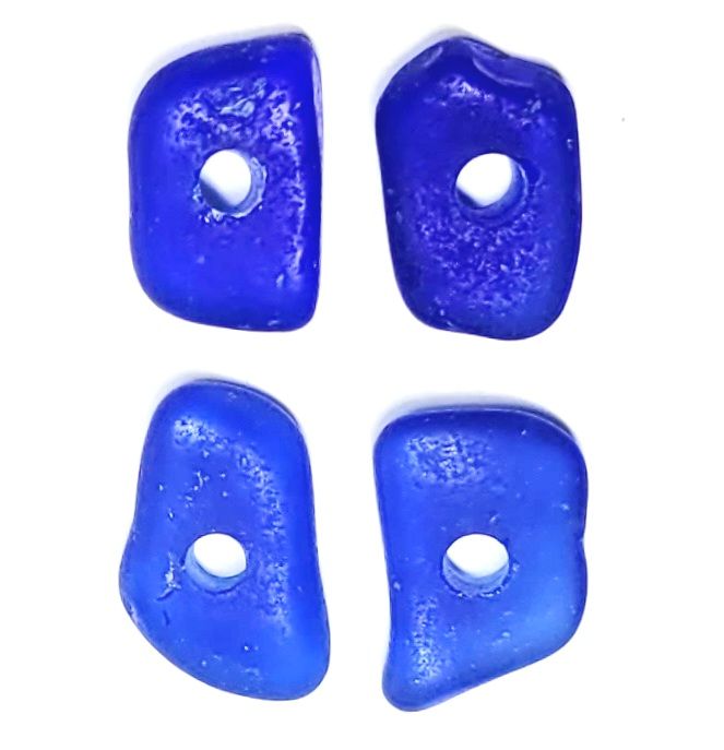 Cobalt Blue Drilled Pairs - 4pcs