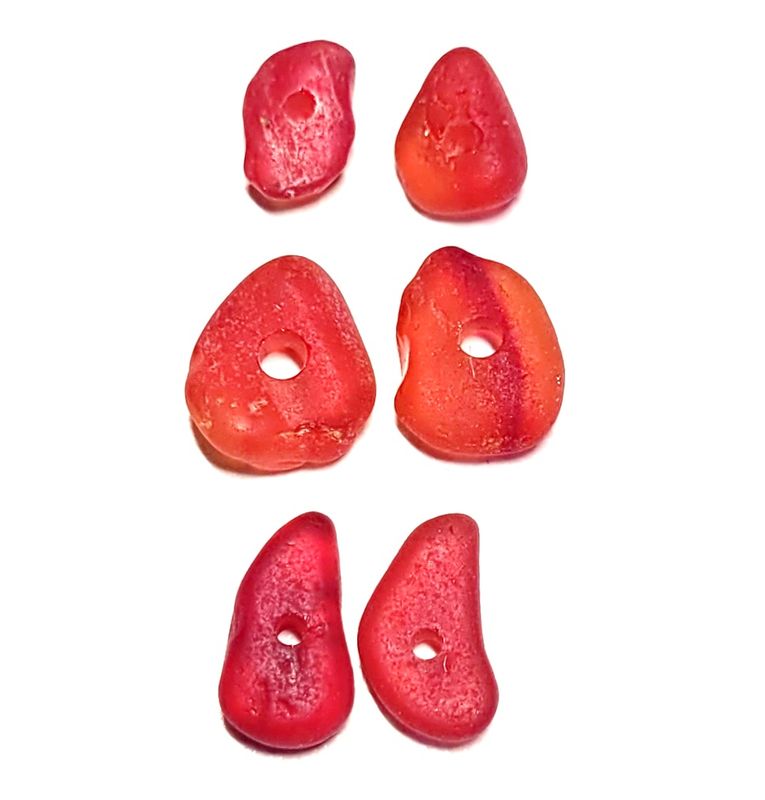 Drilled Rare RED Pairs - 6pcs