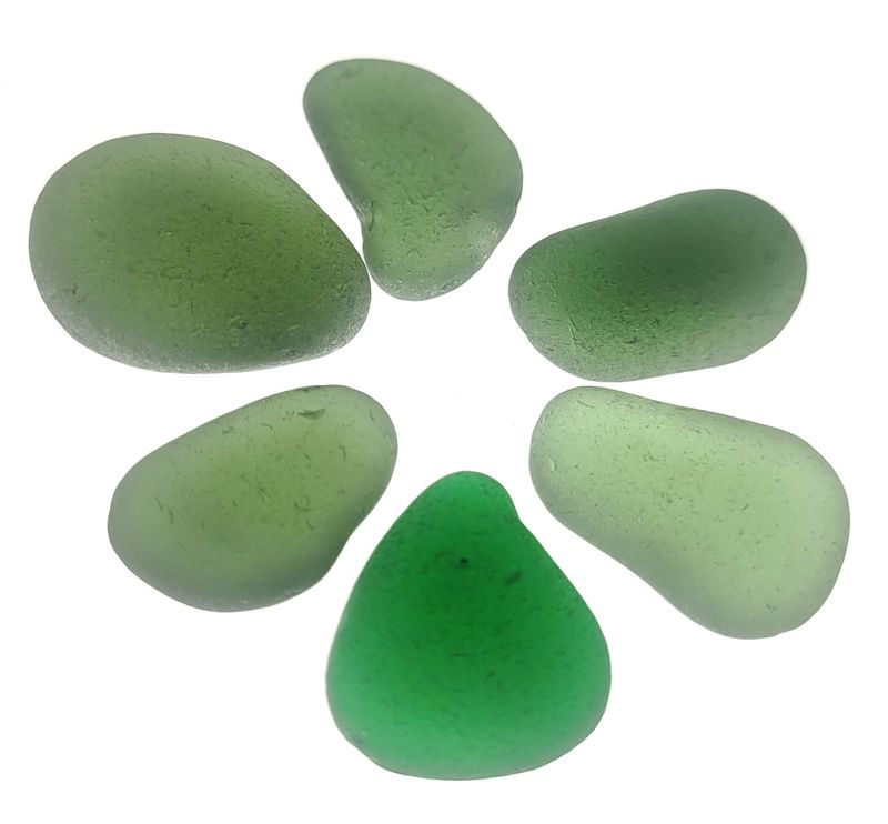 Large Dark Greens - 6pcs