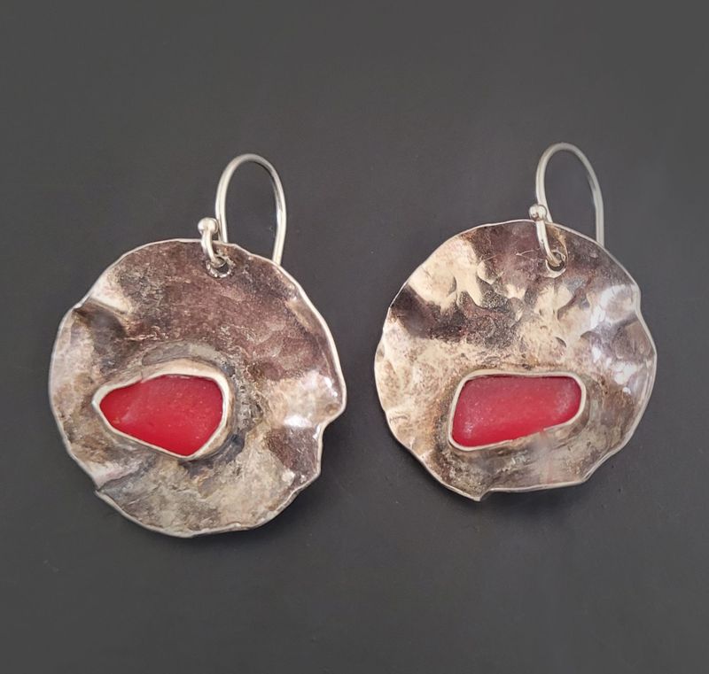 Reds on Hammered Silver