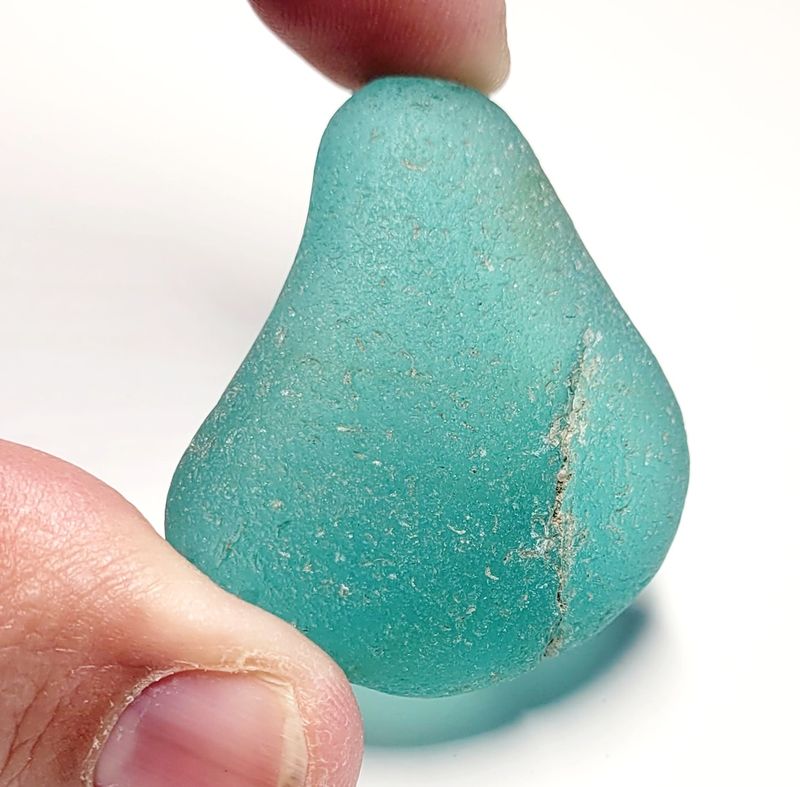 Large Distressed Aqua Blue