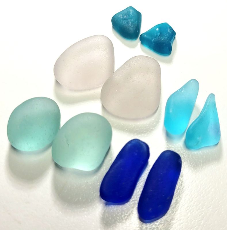 Turquoise, Aqua, and Cobalt - 5  pairs