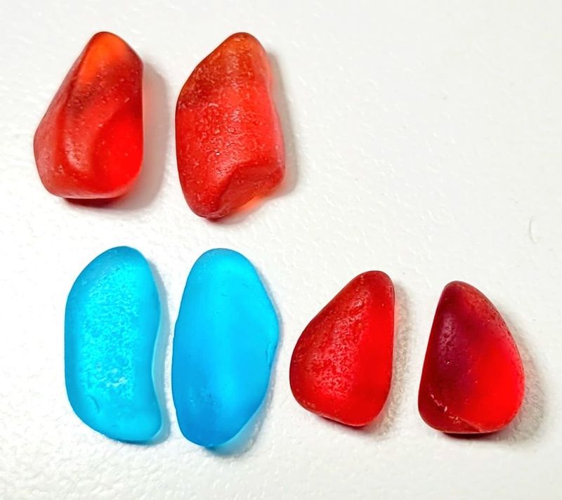Turquoise & Reds - 6pcs