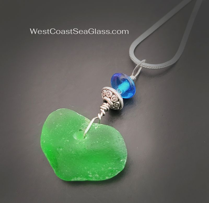 Emerald Green Heart Necklace