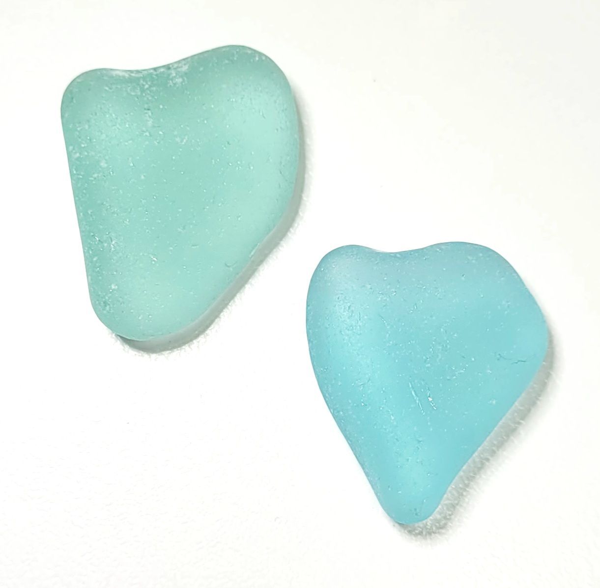 Large Aqua Hearts- 2pcs