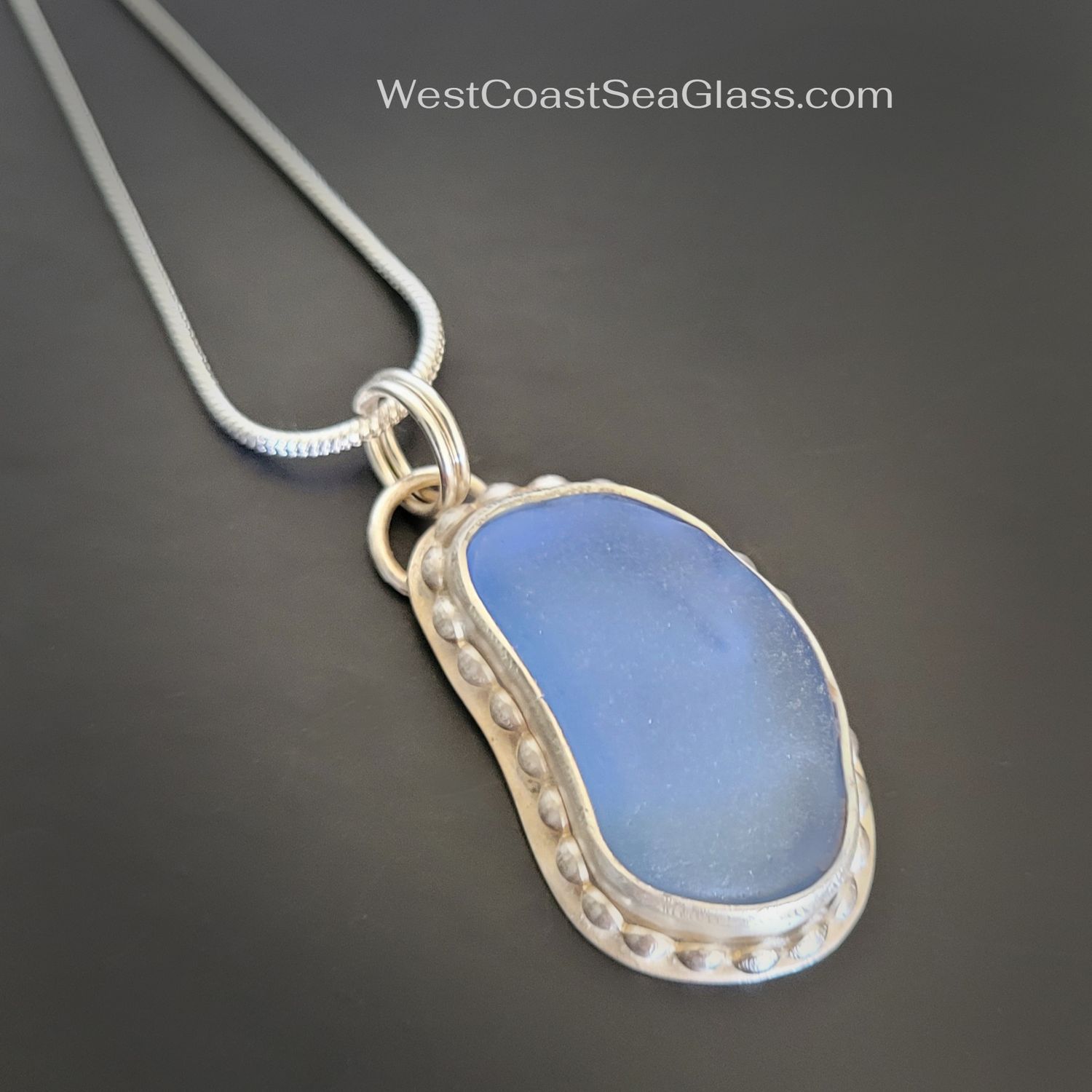 Cornflower Blue Sea Glass Stunner