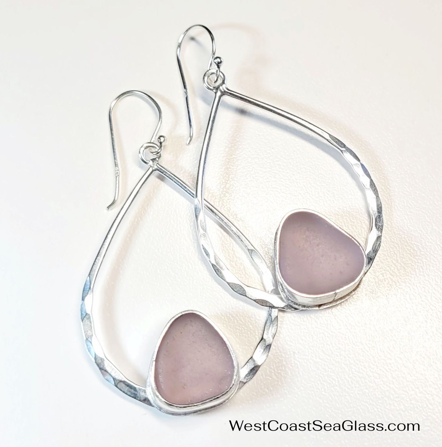 Lavender on Hammered Teardrops
