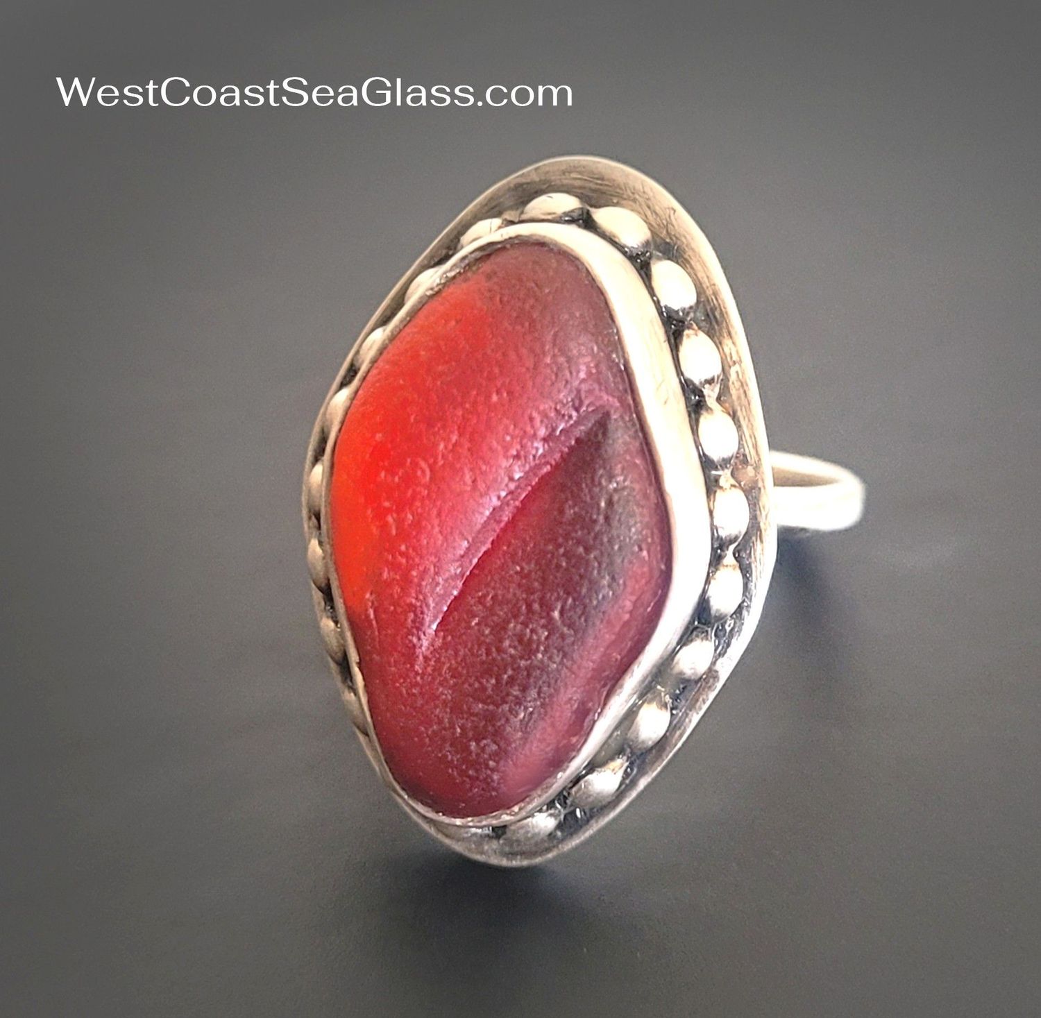 Rarest Red/Amberina Ring - Size 8