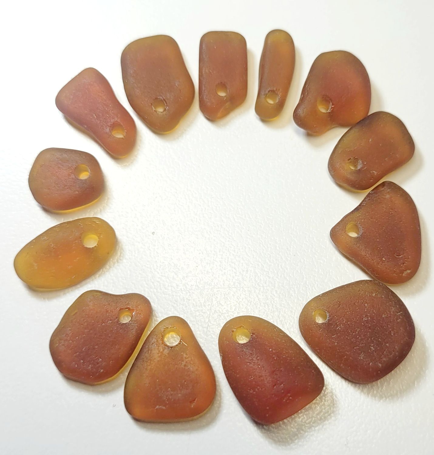 Honey Brown Top Drilled - 13pcs