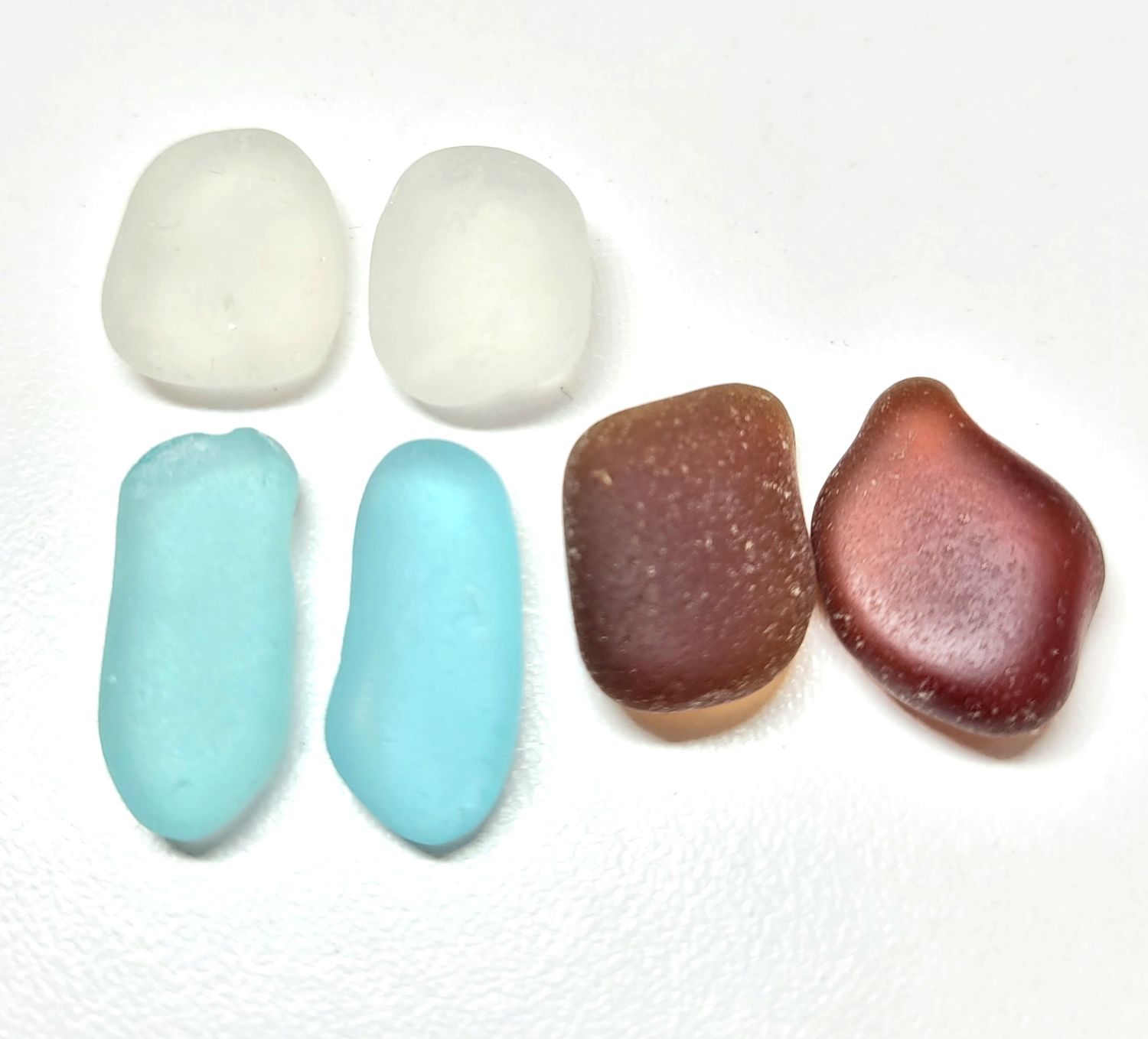3  Pairs of  Aqua, White, & Brown