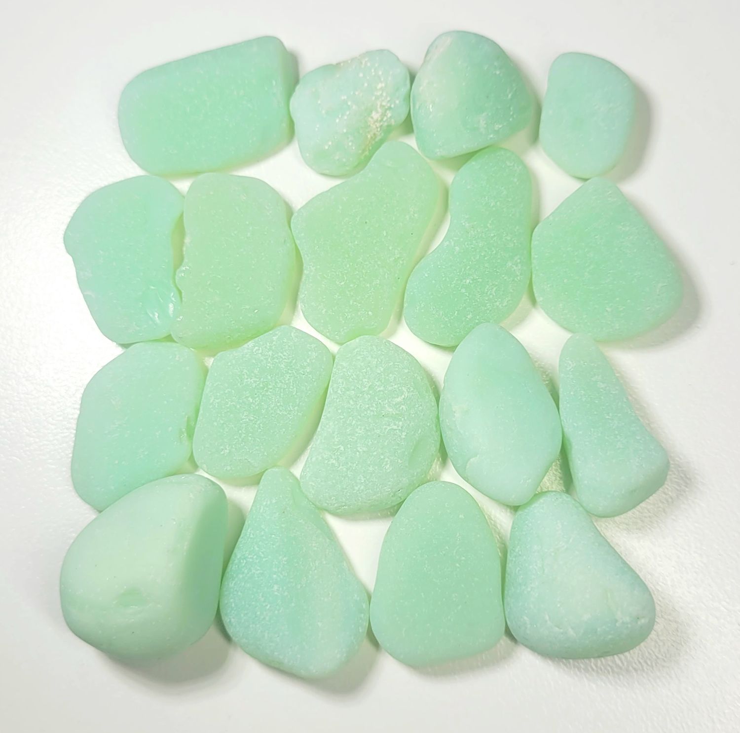 Milk Glass Mint Green- 8pcs