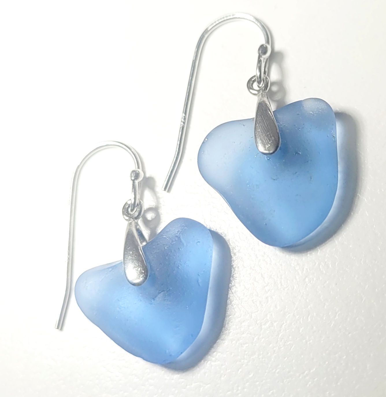 Sea Glass Heart Earrings