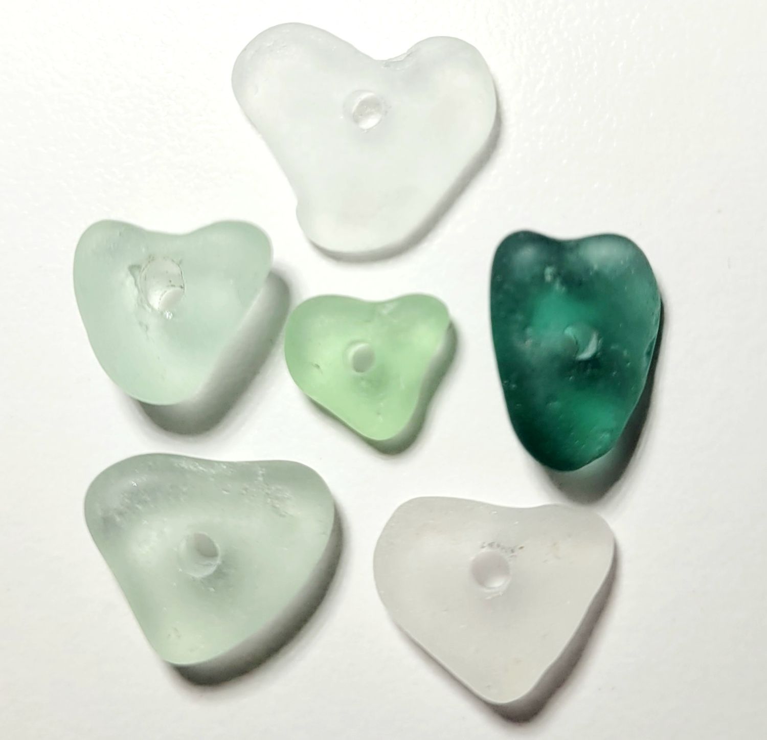 Hearts: Center Drilled- 6pcs