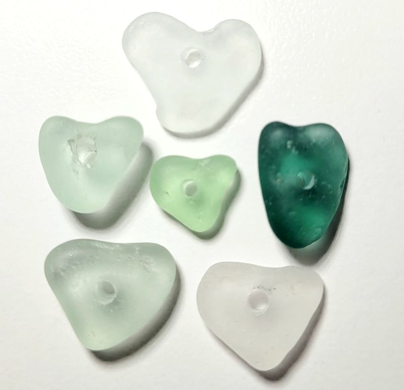 Hearts: Center Drilled- 6pcs