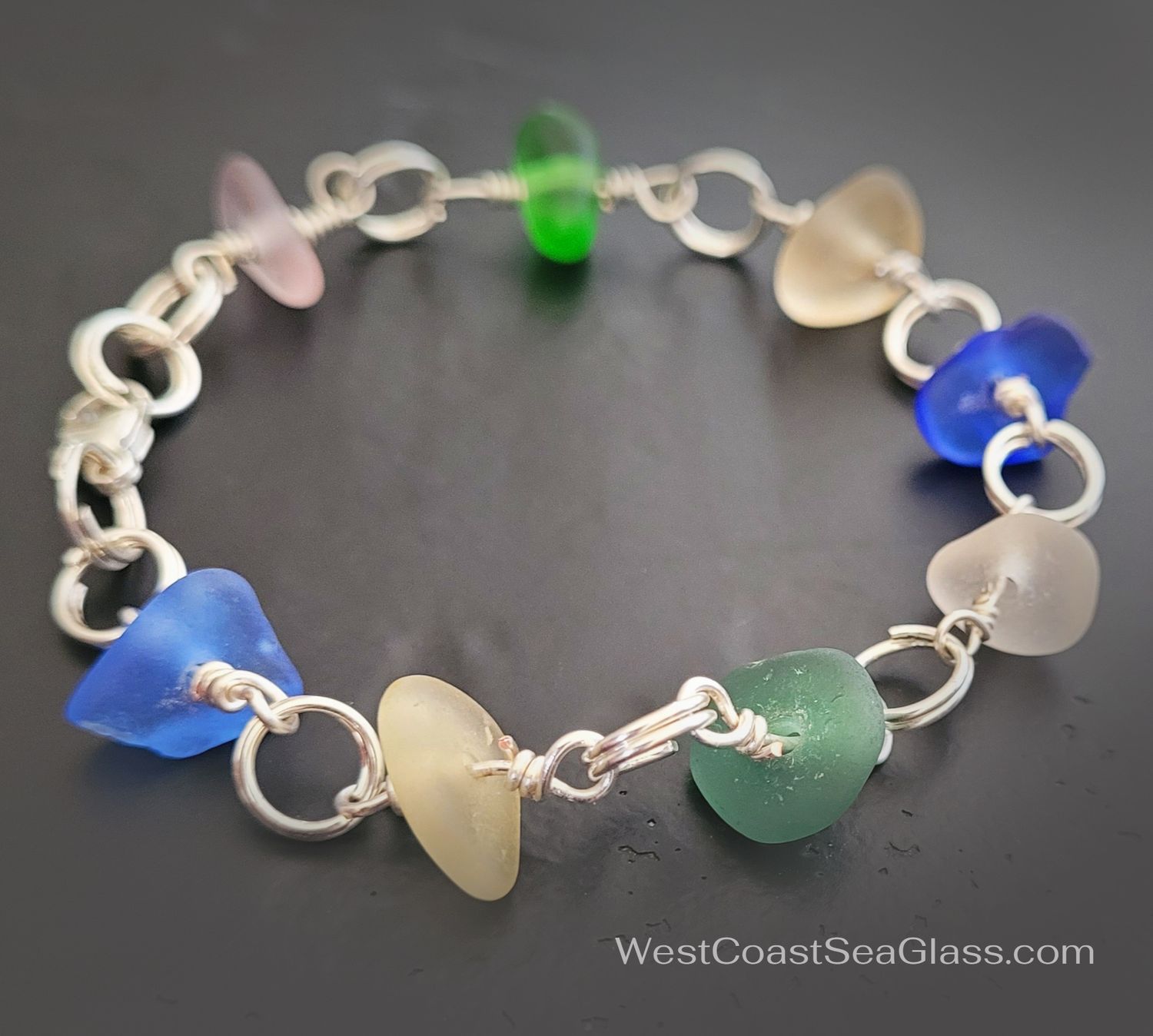 Ahoy! Sea Glass Eyelet Bracelet