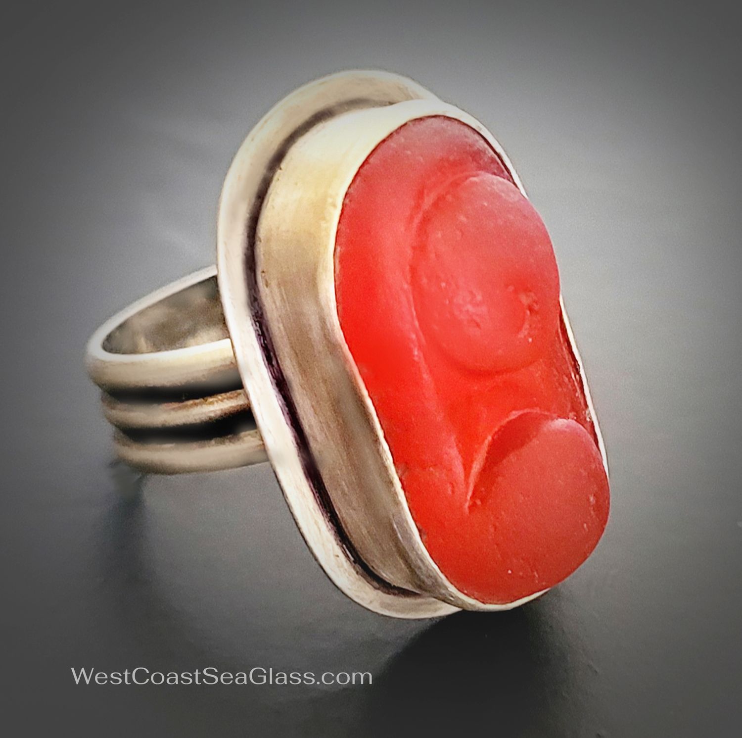 RED Hobnail Ring - Size 8.75 - 10 RED Hobnail Ring - Size 8.75 - 10