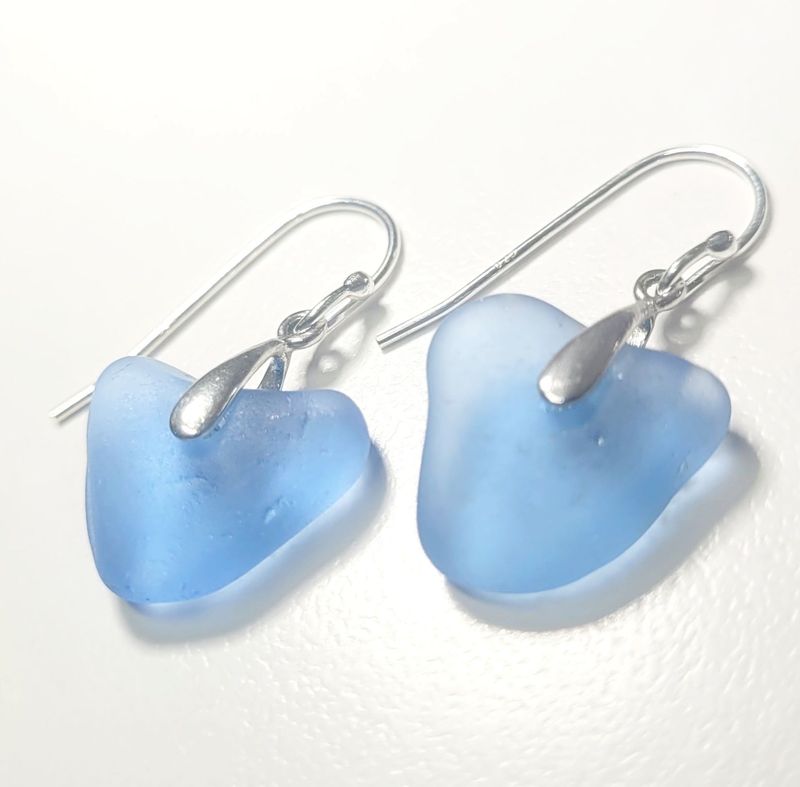 Baby Blue Heart Earrings
