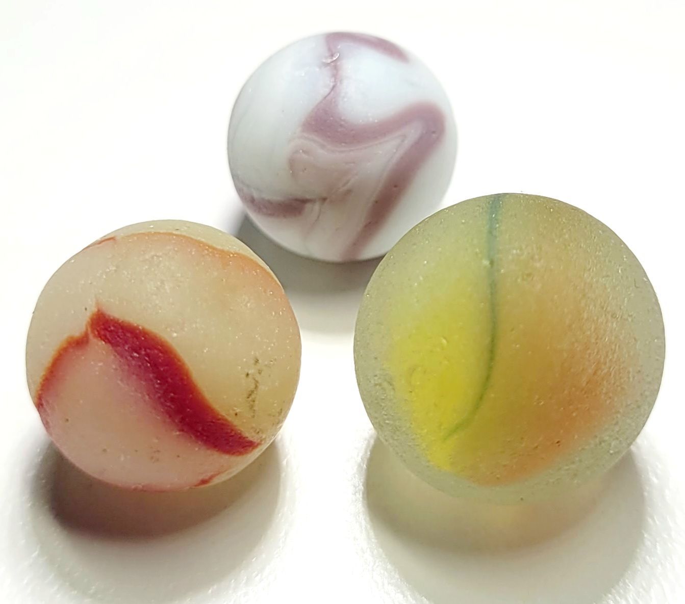 Antique Seaworn Marbles - 3pcs
