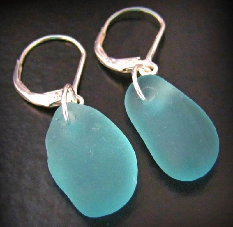 Deep Aqua Sea Earrings