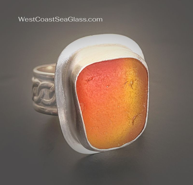 Wild Flaming Orange Ring - Size 10.5