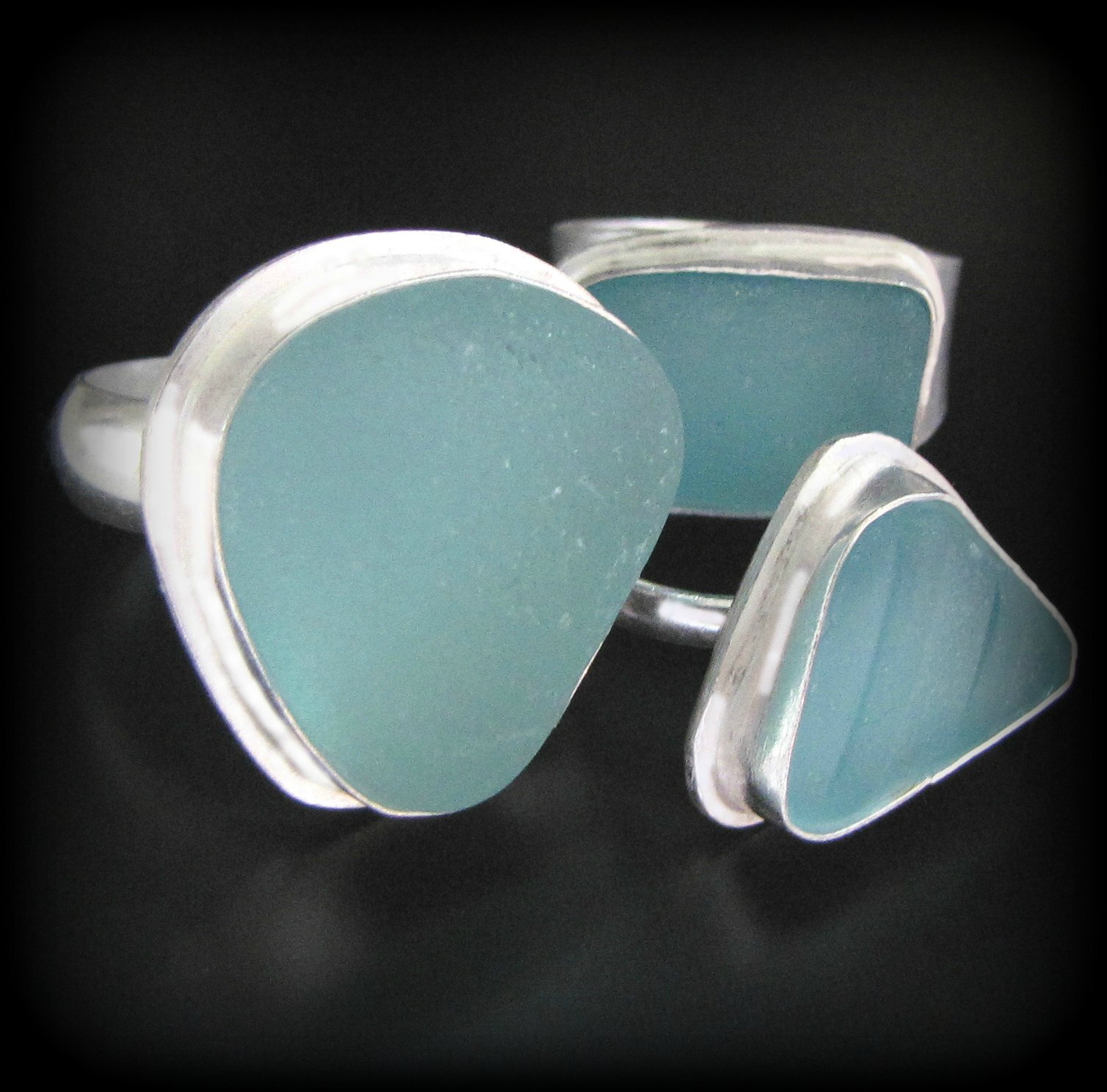 Custom Sea Glass Ring - Your Color, Your Size