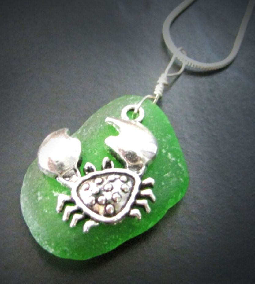 Cute and Crabby on Emerald Green