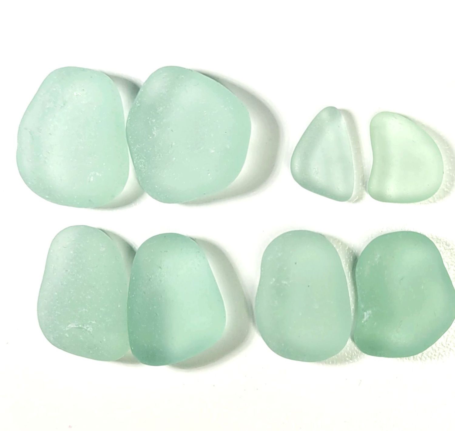 Green Sea Glass Pairs - 8 pcs Green Sea Glass Pairs - 8 pcs