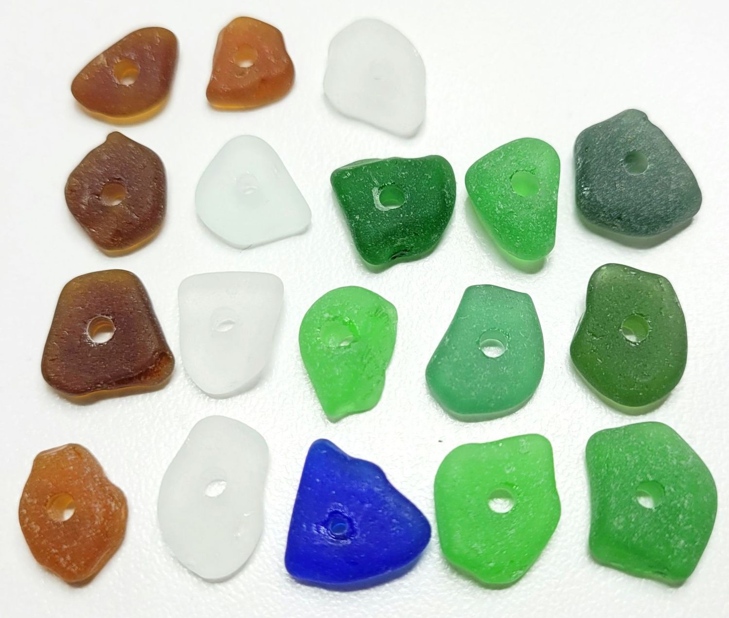 Drilled Caribbean Mixed Colors- 18pcs