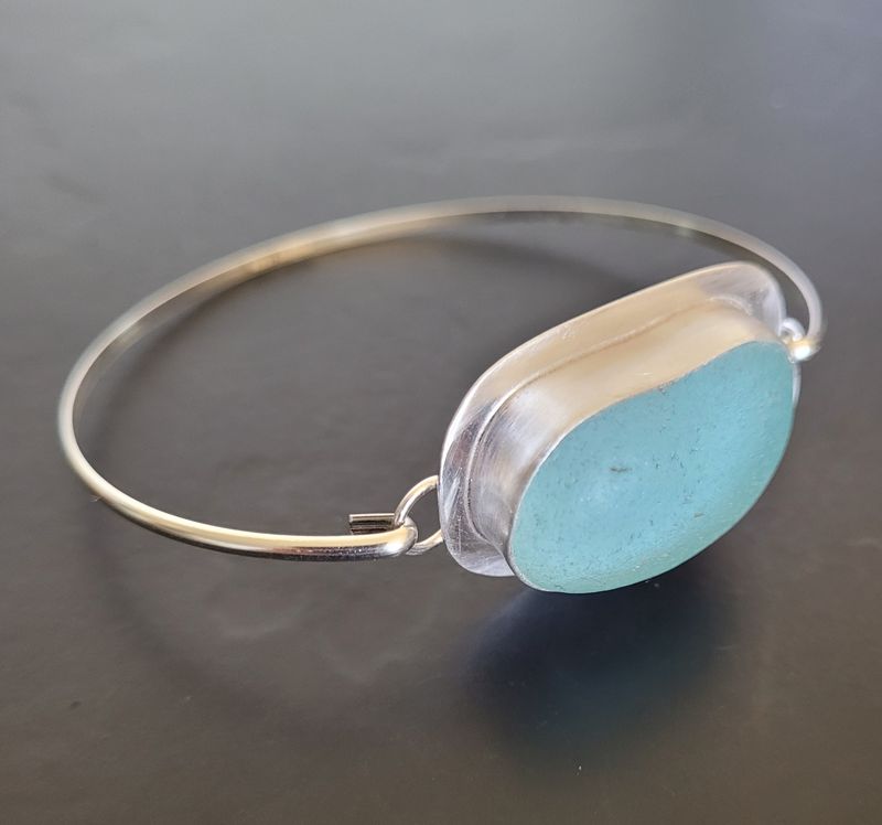 Aqua Blue Statement Bracelet