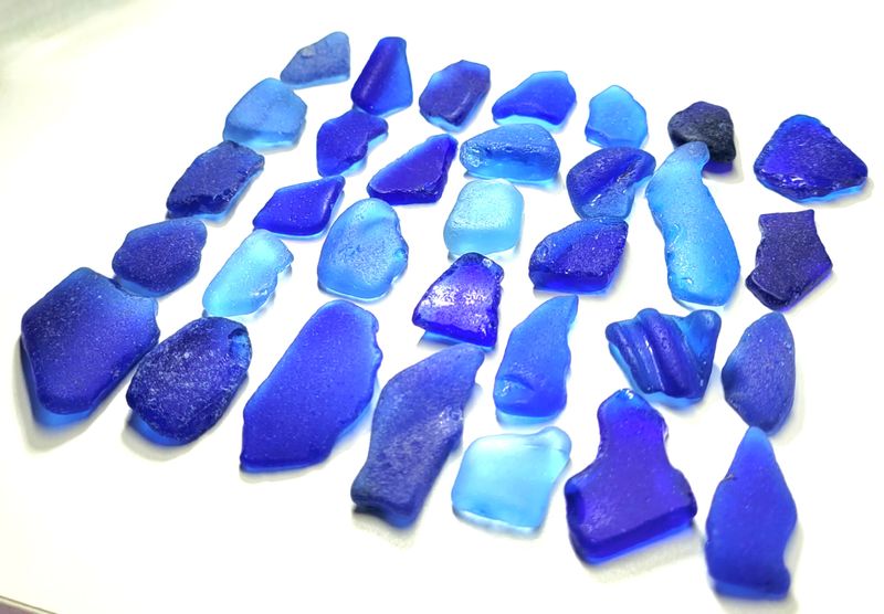 Largest Organic Cobalt Blues - 32pcs