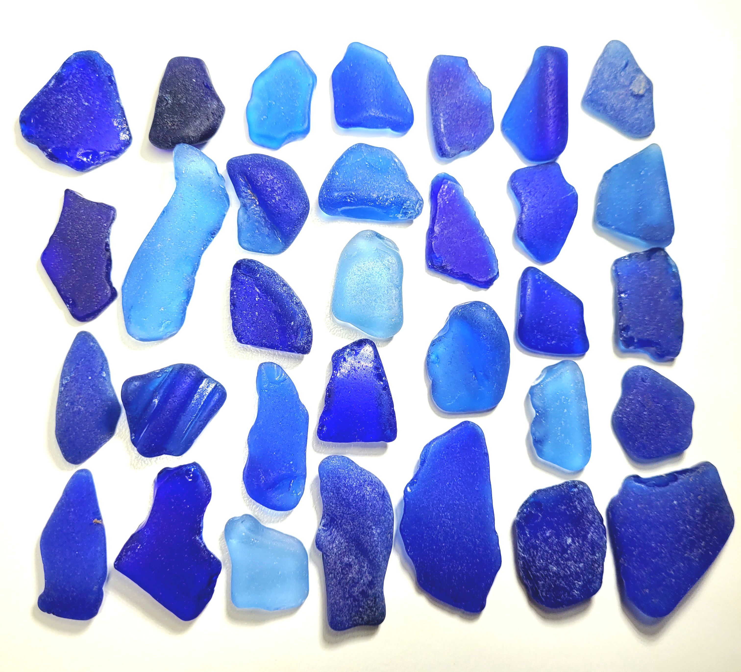 Largest Organic Cobalt Blues - 32pcs