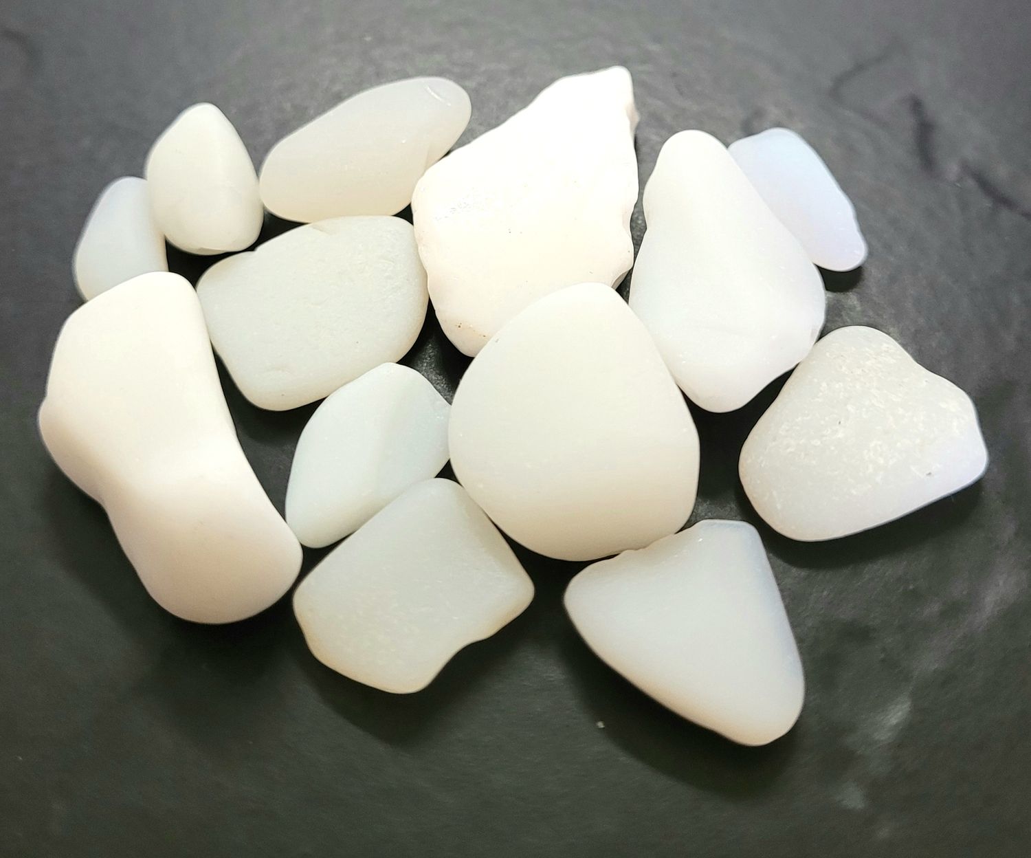 White Milk Glass - 13pcs