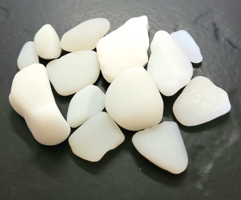 White Milk Glass - 13pcs