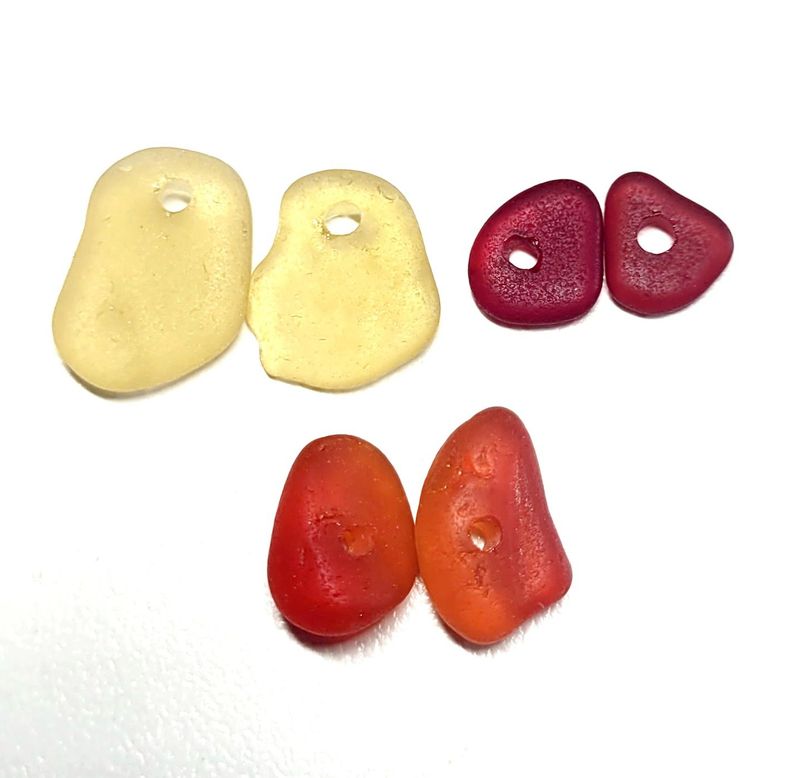 Trio of RARE Drilled Pairs - 6pcs Trio of RARE Drilled Pairs - 6pcs