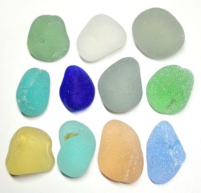 BIG Sea Glass Hunks Rare Colors - 11pcs BIG Sea Glass Hunks Rare Colors - 11pcs