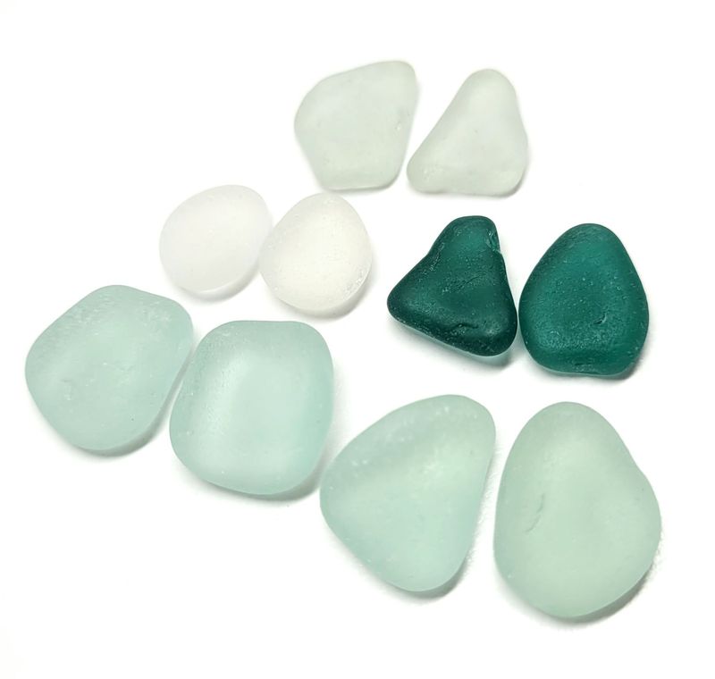 Teal, Seafoam, Aqua & White Pairs - 10pcs