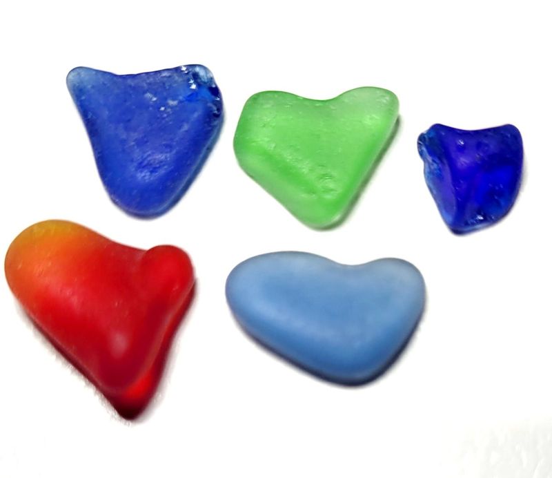 Pee Wee Hearts w/ Rare Red- 4pcs Pee Wee Hearts w/ Rare Red- 4pcs