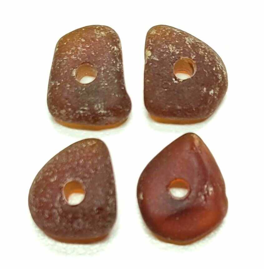Drilled Chocolate Pairs - 4pcs Drilled Chocolate Pairs - 4pcs